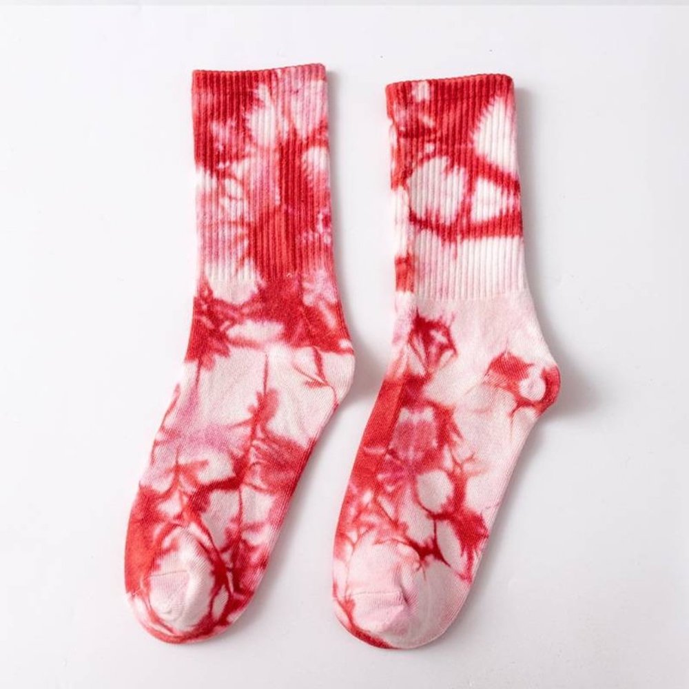 Tie-Dye tube socks (red) qty 3